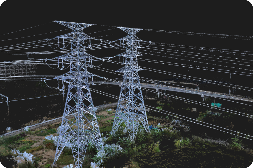送電線重なり