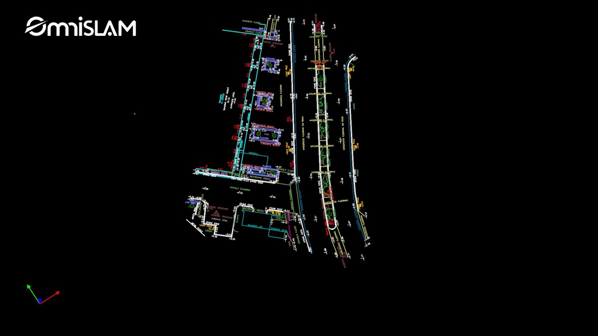 点群から作成されたエンジニアリング対応の CAD 図面