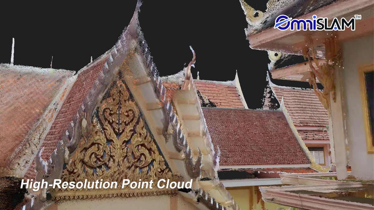 デジタル保存された寺院全体の3Dモデル俯瞰