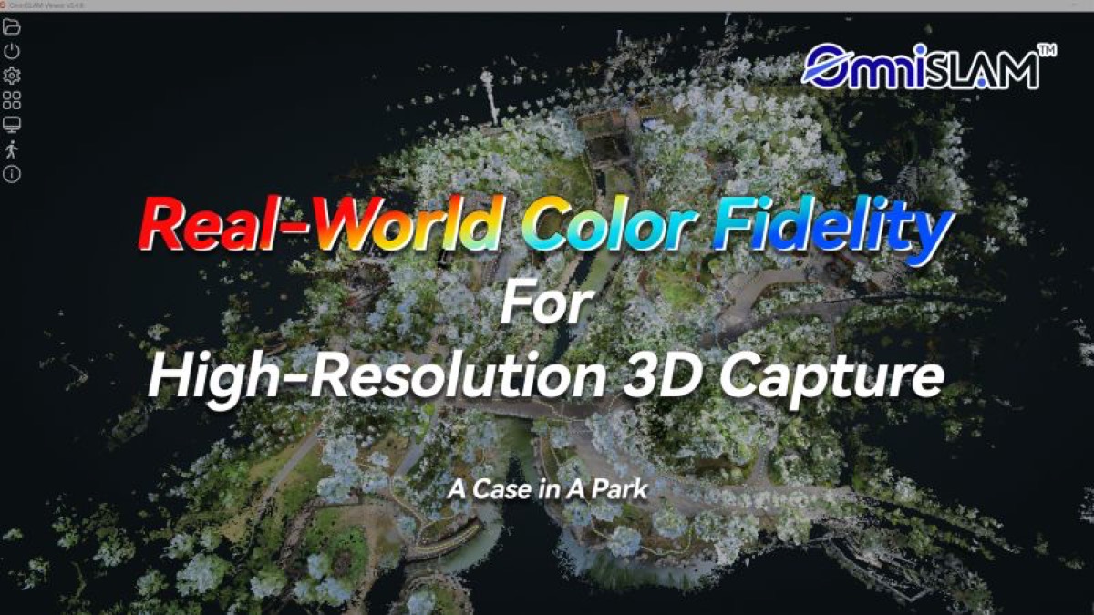 緑豊かな公園2.8kmを34分、実世界の色彩を忠実に再現